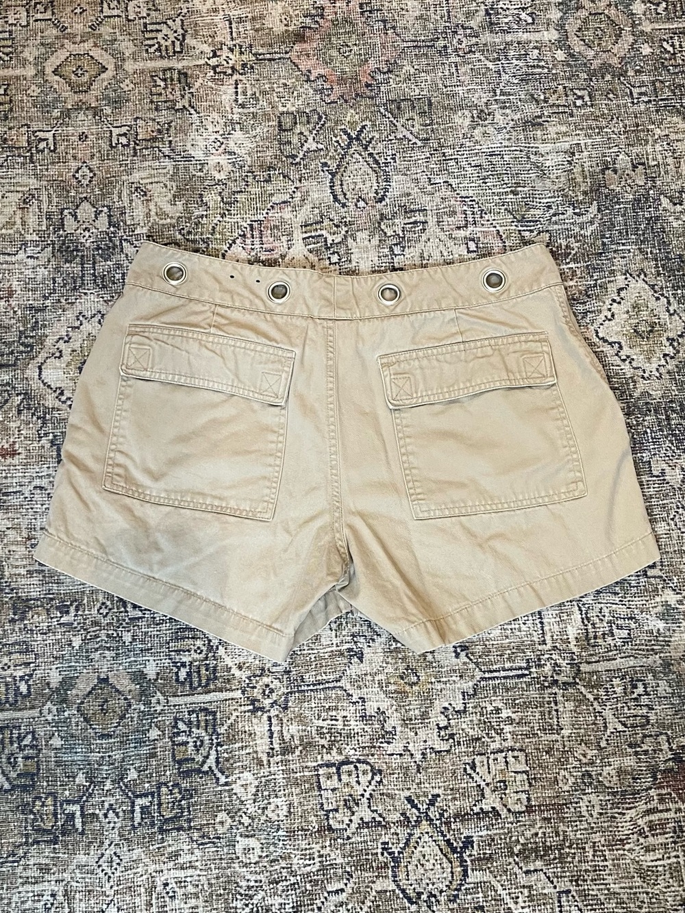 Austin Clothing Co. Khaki Eyelet Waist Bermuda Shorts - Picture 3 of 4